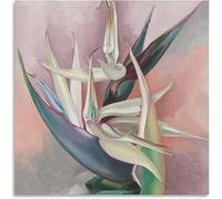LHHJF LJHFA Affiches Georgia O’Keeffe Art mural blanc de l’oiseau de paradis Estampes de Georgia O’Keeffe Peinture sur toile Photos de décoration intérieure 60x60cmx1 Sans cadre