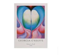 LHHJF LJHFA Affiches Georgia O’Keeffe Fleurs colorées Art Abstrait Mural Gravures Georgia O’Keeffe Peinture sur Toile Décoration intérieure 40x60cm sans Cadre