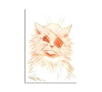 LHHJF LJHFA Affiches Louis Wain Œuvres murales anthropomorphes de Chats Peinture et Impressions Louis Wain Décor de Salon Moderne 40x60cmx1 sans Cadre