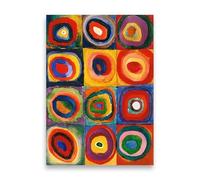 LHHJF LJHFA Affiches Wassily Kandinsky Aquarelle Simple Peinture Murale Wassily Kandinsky Peinture et estampes Décoration intérieure Image 50x70cmx1 sans Cadre