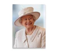 LHHJF LJHFA Angleterre Reine Elizabeth II Affiche Moderne Portrait Mural Art Reine Elizabeth II Peinture sur Toile et estampes Décoration intérieure 40x60cm sans Cadre