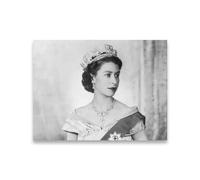 LHHJF LJHFA Angleterre Reine Elizabeth II Affiche Moderne Portrait Mural Art Reine Elizabeth II Peinture sur Toile et estampes Décoration intérieure 40x60cm sans Cadre