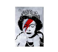 LHHJF LJHFA Angleterre Reine Portrait Elizabeth II Affiche Vintage Art Mural Reine Elizabeth II Peinture Sur Toile Et Impressions Home Decor Photo 50x70cm Sans Cadre
