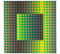 LHHJF LJHFA Aperture surréaliste de Victor Vasarely Illusion Peinture Optique sur Toile Victor Vasarely Art Mural et Impressions Décoration de Maison 60x60cm sans Cadre