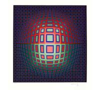 LHHJF LJHFA Aperture surréaliste de Victor Vasarely Illusion Peinture Optique sur Toile Victor Vasarely Art Mural et Impressions Décoration de Maison 60x60cm sans Cadre