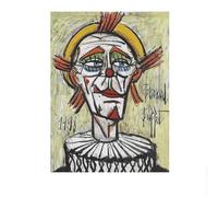 LHHJF LJHFA Bernard Buffet Affiche Abstraite《Le Clown》Illustration Murale Bernard Buffet Peinture et gravures Maison Décor Moderne 40x60cmx1 sans Cadre