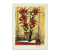 LHHJF LJHFA Bernard Buffet Affiche Bouquet de Fleurs rétro Vase Art Mural Bernard Buffet Peinture sur Toile et Impressions Nordique décoration d’intérieur Image 50x70cm sans Cadre