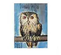 LHHJF LJHFA Bernard Buffet Affiche Hibou Vintage Art Mural Bernard Buffet Peinture sur Toile et Impressions Nordique Maison Salon décor Photo 50x70cm sans Cadre