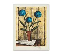 LHHJF LJHFA Bernard Buffet Affiche Vintage Fleurs et Natures mortes Peintures murales Bernard Buffet Toile Peintures Décoration Tableau 40x60cm sans Cadre