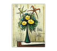 LHHJF LJHFA Bernard Buffet Affiches esthétiques Fleurs Peintures murales Bernard Buffet Peintures sur toile Décoration du salon Tableau 40x60cm Sans cadre