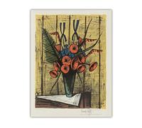 LHHJF LJHFA Bernard Buffet esthétique Affiche Bouquet de Fleurs Art Mural rétro Bernard Buffet Peinture sur Toile et Impressions décoration intérieure Image 50x70cm sans Cadre