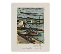 LHHJF LJHFA Bernard Buffet Poster《Port Breton 1979》 Art Mural Bernard Buffet Peinture sur Toile Et Impressions Maison Salon Décor Photo 40x60cm sans Cadre