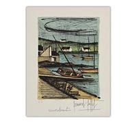 LHHJF LJHFA Bernard Buffet Vintage Poster《Port Breton 1979》Art Mural Bernard Buffet Peinture sur Toile Et Impressions Moderne Décoration D’intérieur Photo 50x70cm sans Cadre