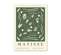 LHHJF LJHFA Célèbre Affiche d’Henri Matisse Art Mural géométrique Corail Peinture et estampes sur Toile de Henri Matisse Tableau de décoration intérieure Nordique 40x60cm sans Cadre