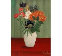 LHHJF LJHFA Célèbre Affiche d’Henri Rousseau Fleurs abstraites rétro Peinture sur Toile Peinture Murale et estampes d’Henri Rousseau Tableau de décoration intérieure 40x60cm sans Cadre