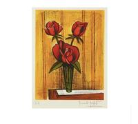 LHHJF LJHFA Célèbre Affiche de Buffet Bernard Esthétique Bouquet Art Murale Bernard Buffet Toile Peinture et Impressions Décoration Intérieur 40x60cmx1 sans Cadre