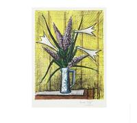 LHHJF LJHFA Célèbre Affiche de Buffet Bernard Esthétique Bouquet Art Murale Bernard Buffet Toile Peinture et Impressions Décoration Intérieur 40x60cmx1 sans Cadre