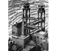 LHHJF LJHFA Célèbre Affiche de M.C Escher Surréalisme Art Mural de M.C Escher Peinture et gravures sur Toile Décoration du Salon de la Maison Tableau Mural 40x60cm sans Cadre
