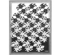 LHHJF LJHFA Célèbre Affiche de M.C Escher Surréalisme Art Mural de M.C Escher Peinture et gravures sur Toile Décoration du Salon de la Maison Tableau Mural 40x60cm sans Cadre