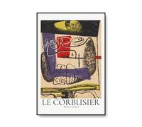 LHHJF LJHFA Célèbre Affiche Le Corbusier Art Mural Abstrait Vintage Peinture sur Toile et estampes Le Corbusier Décoration Moderne 50x70cmx1 sans Cadre