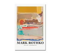 LHHJF LJHFA Célèbre Affiche Mark Rothko Colors Pictures Art Mural rétro Abstrait Mark Rothko Toile et Impressions Décoration Moderne 50x70cm sans Cadre
