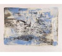 LHHJF LJHFA Célèbre Affiche Minimaliste Zao WOU Ki Art Mural Abstrait rétro Zao WOU Ki Peinture et Impressions Décoration intérieure Moderne 60x70cm sans Cadre