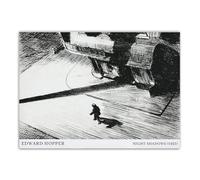 LHHJF LJHFA célèbre Edward Hopper Maître réaliste Affiche Rétro Toile Peinture Edward Hopper Art Mural Et Impressions Moderne Décoration D’intérieur Photo 40x60cmx1 sans Cadre