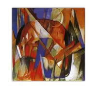 LHHJF LJHFA célèbre Franz Marcs Affiche rétro Abstrait Art Mural Franz Marcs Peinture sur Toile et Impressions Nordic Home Salon décor Image 50x50cm sans Cadre