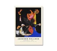 LHHJF LJHFA Célèbre Jackson Pollock Affiche Abstrait Psychédélique Art mural Jackson Pollock Peinture sur toile Impressions modernes pour la décoration intérieure Photo 50x70cm Sans cadre