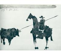 LHHJF LJHFA célèbre Pablo Picasso Vintage Poster《A Los Toros》Art Mural Pablo Picasso Peinture sur Toile Et Impressions Nordique Home Decor Photo 50x70cm sans Cadre