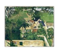 LHHJF LJHFA Célèbre Paul Cézanne Affiche《Paysage, Auvers, 1873》Art Mural Paul Cézanne Peinture sur Toile Et Impressions Moderne Décoration D’intérieur Photo 60x70cm sans Cadre