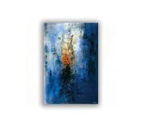 LHHJF LJHFA célèbre Zao WOU Ki Vintage Poster Abstrait Art Mural Zao WOU Ki Peinture sur Toile Et Impressions Maison Moderne Salon Décor Photo 50x80cmSans Cadre