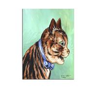LHHJF LJHFA Classique Louis Wain Exposition Affiche Chat Portrait Art Mural Louis Wain Peinture sur Toile Et Impressions Mode Décoration D’intérieur Photo 50x70cm sans Cadre