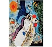 LHHJF LJHFA Classique Marc Chagall Affiche Vintage Aquarelle Art Mural Marc Chagall Peinture sur Toile Et Impressions Nordique Home Decor Photo 60x70cmx1 sans Cadre