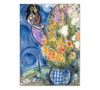 LHHJF LJHFA Classique Marc Chagall Surréalisme Affiche Rétro Art Mural Marc Chagall Peinture sur Toile Et Impressions Maison Salon Décor Photo 50x70cm sans Cadre