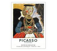 LHHJF LJHFA Classique Pablo Picasso Exposition Affiche Moderne Galerie Art Mural Pablo Picasso Toile Peinture Et Impressions Décoration Intérieure Photo 50x70cm sans Cadre