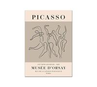 LHHJF LJHFA Cliché Lignes d’Affiches Simples Illustrations murales de Personnages Toile Picasso Peinture et Impressions Décoration Moderne 40x60cm sans Cadre