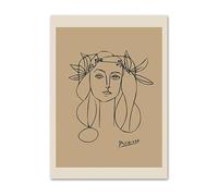 LHHJF LJHFA Cliché Lignes d’affiches simples Illustrations murales de personnages Toile Picasso Peinture et impressions Décoration moderne 40x60cm Sans cadre