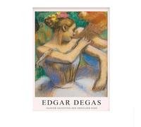LHHJF LJHFA Edgar Degas Surréalisme Aquarelle Affiche Ballet Danseuses Art Mural Edgar Degas Peinture sur Toile Et Impressions Décoration Intérieure Photo 50x70cm sans Cadre