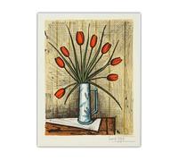 LHHJF LJHFA Fleurs Et Nature Morte par Bernard Buffet Affiche Rétro Art Mural Bernard Buffet Peinture sur Toile Et Impressions Décor Intérieur Photo 50x70cm sans Cadre