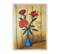 LHHJF LJHFA Fleurs Et Nature Morte par Bernard Buffet Affiche Rétro Art Mural Bernard Buffet Peinture sur Toile Et Impressions Décor Intérieur Photo 50x70cm sans Cadre