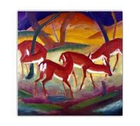 LHHJF LJHFA Franz Marcs Affiche Vintage Animal Abstrait Art Mural Franz Marcs Peinture sur Toile Et Impressions pour La Maison Salon Décor Photo 50x50cm sans Cadre