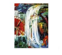 LHHJF LJHFA Franz Marcs Affiche Vintage Paysage Abstrait Art Mural Franz Marcs Peinture sur Toile Et Impressions Maison Salon Décor Photo 40x60cmx1 sans Cadre