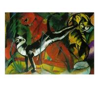 LHHJF LJHFA Franz Marcs Vintage Poster Animal Abstrait Art Mural Franz Marcs Peinture sur Toile Et Impressions pour La Maison Salon Décor Photo 40x60cm sans Cadre