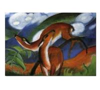LHHJF LJHFA Franz Marcs Vintage Poster Animal Abstrait Art Mural Franz Marcs Peinture sur Toile Et Impressions pour La Maison Salon Décor Photo 40x60cm sans Cadre