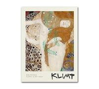 LHHJF LJHFA Gustav Klimt Exposition Affiche Vintage Maiden Wall Art Gustav Klimt Peinture sur Toile Et Impressions Nordique Home Decor Photo 50x70cmx1 sans Cadre