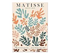 LHHJF LJHFA Henri Matisse Esthétique Affiche Abstrait Feuilles De Corail Art Mural Henri Matisse Toile Peinture Et Impressions pour La Décoration Intérieure Photo 50x70cm sans Cadre