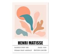 LHHJF LJHFA Henri Matisse Esthétique Affiche Abstrait Feuilles De Corail Art Mural Henri Matisse Toile Peinture Et Impressions pour La Décoration Intérieure Photo 50x70cm sans Cadre