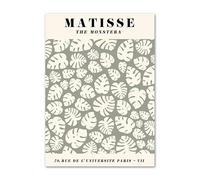 LHHJF LJHFA Henri Matisse Esthétique Affiche Feuilles De Corail Art Mural Et Impressions Henri Matisse Peinture sur Toile Moderne Décoration Murale Photo Murale 40x60cmx1 sans Cadre