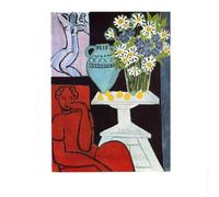LHHJF LJHFA Henri Matisse Expressionnisme Affiche Femme Et Fleurs Art Mural Et Impressions Henri Matisse Toile Peinture Décor Intérieur Photo 40x60cm sans Cadre
